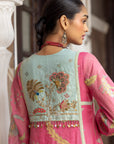 Fariba Pink Printed Back Yoke Kurta Set