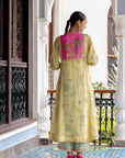 Fariba Ivory Printed Back Yoke Kurta Set