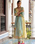 Fariba Ivory Printed Back Yoke Kurta Set