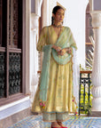 Fariba Ivory Printed Back Yoke Kurta Set