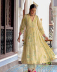 Fariba Ivory Printed Back Yoke Kurta Set