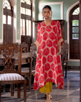 Fariba Red Kaftan Kurta Set