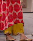 Fariba Red Kaftan Kurta Set