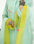 Gulnaaz Yoke Back Pleat Kurta Set
