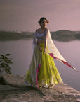 Gul Bright Green Floral Lehenga Set