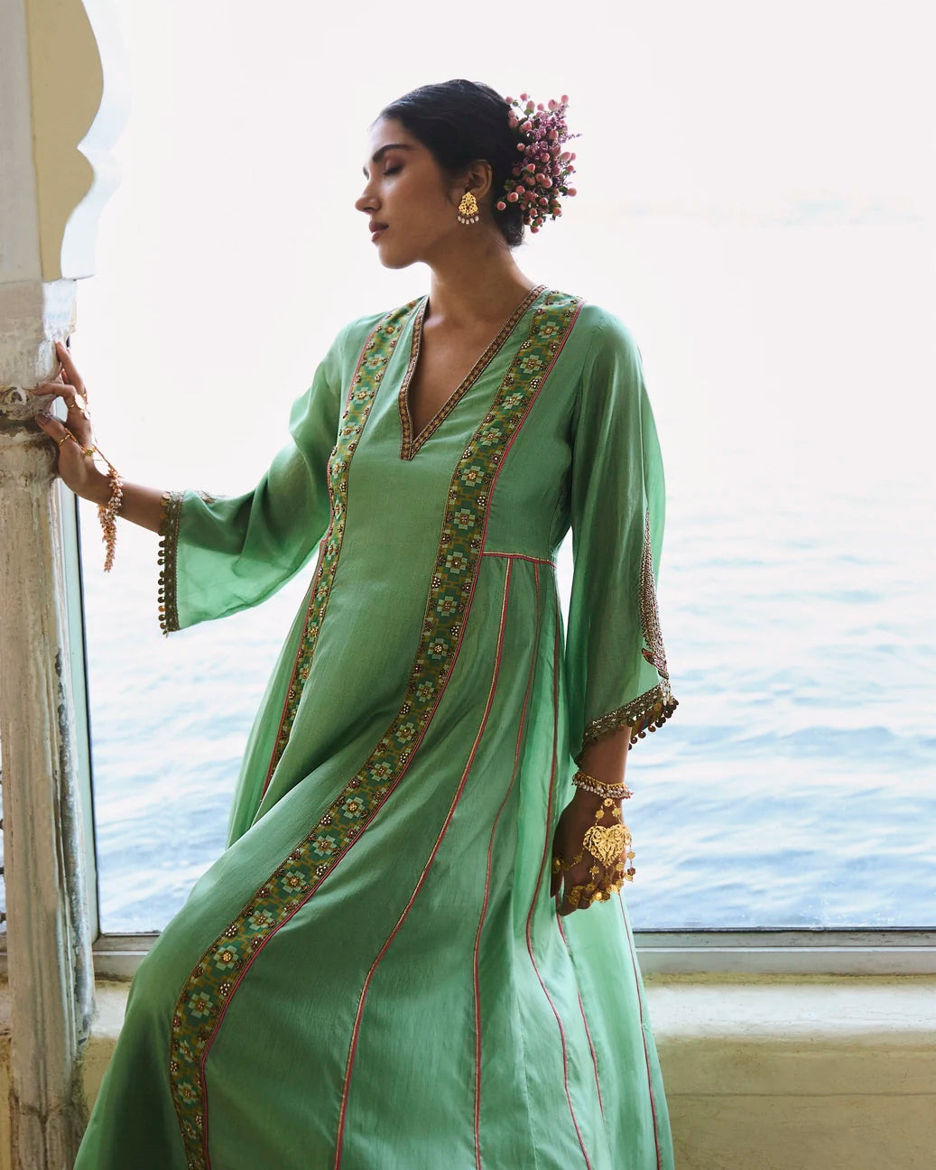 Sari - Khaista Gul Sari in White main image 0