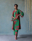 Gul Green Cutwork Sleeve Kurta Set