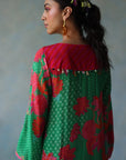 Gul Green Cutwork Sleeve Kurta Set