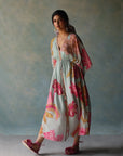 Gul Ice Blue Kaftan Dress
