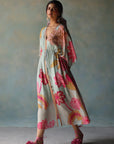 Gul Ice Blue Kaftan Dress