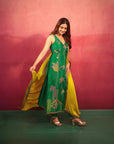 Keerthi Suresh Bottle Green Kurta Set
