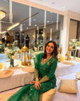 Jasmin Bhasin Retro Raani Emerald Green Jaal Kurta Set