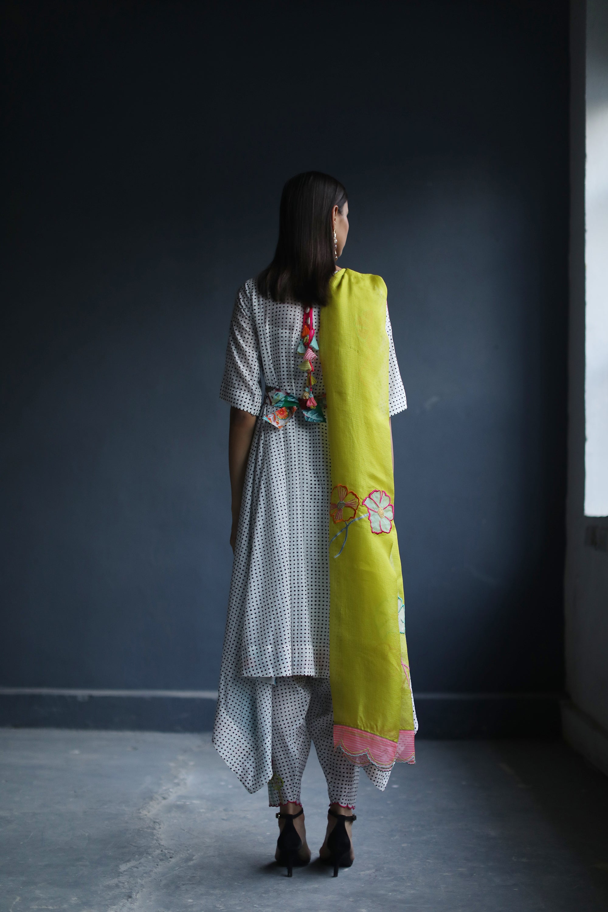 Love To Dot Assym Kurta Set