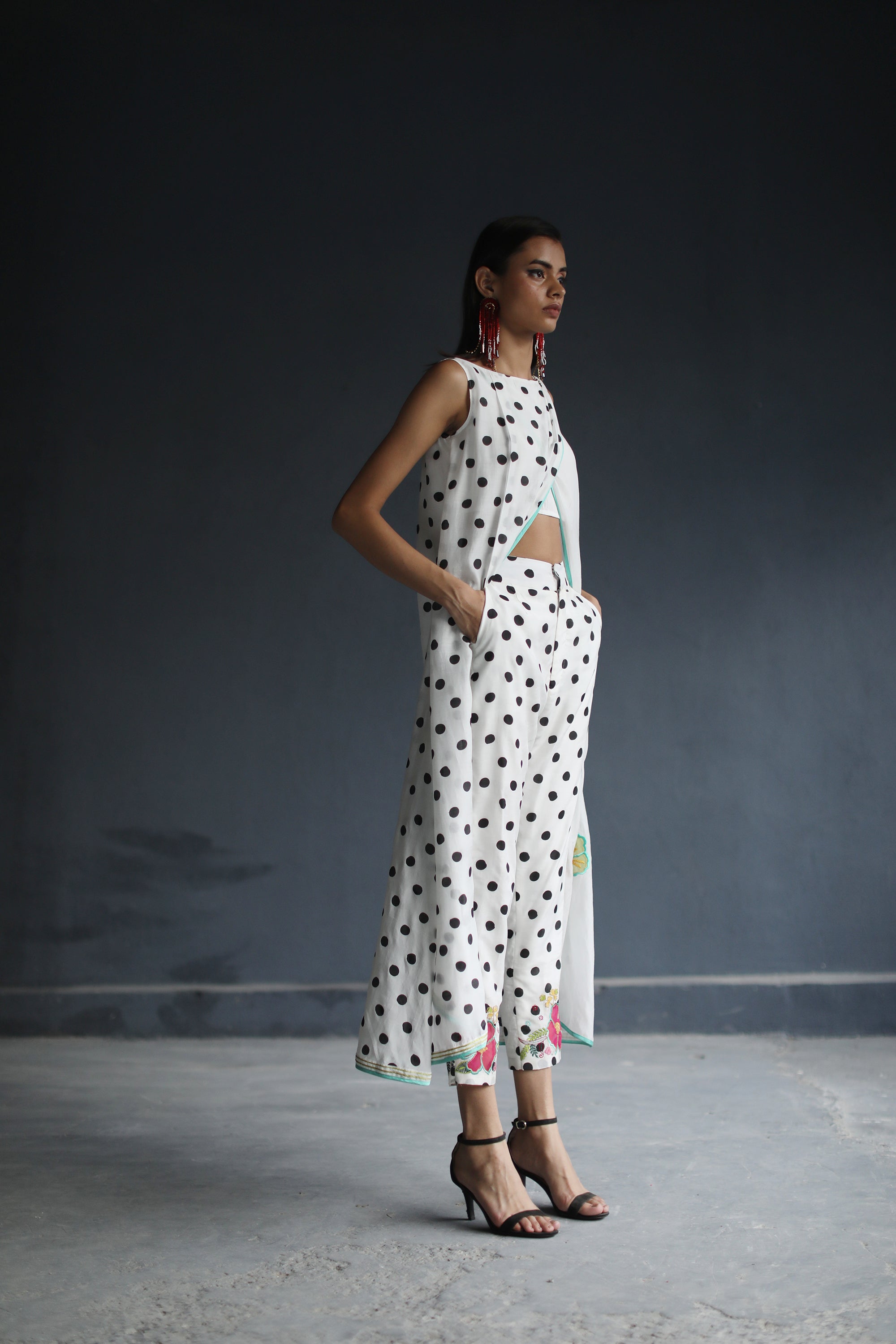 Love To Dot Overlap Kurta Set