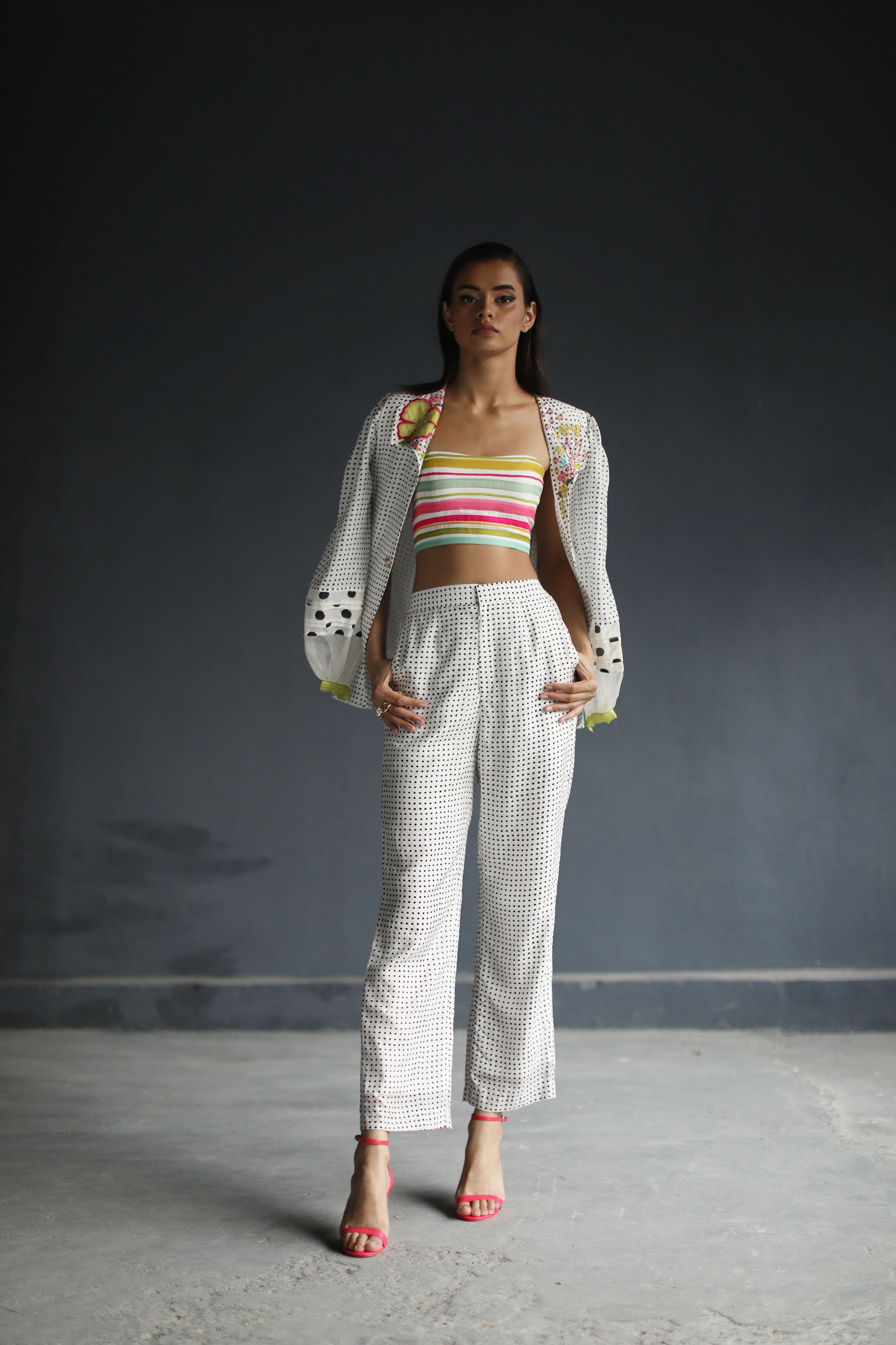 Love To Dot  Blazer Set