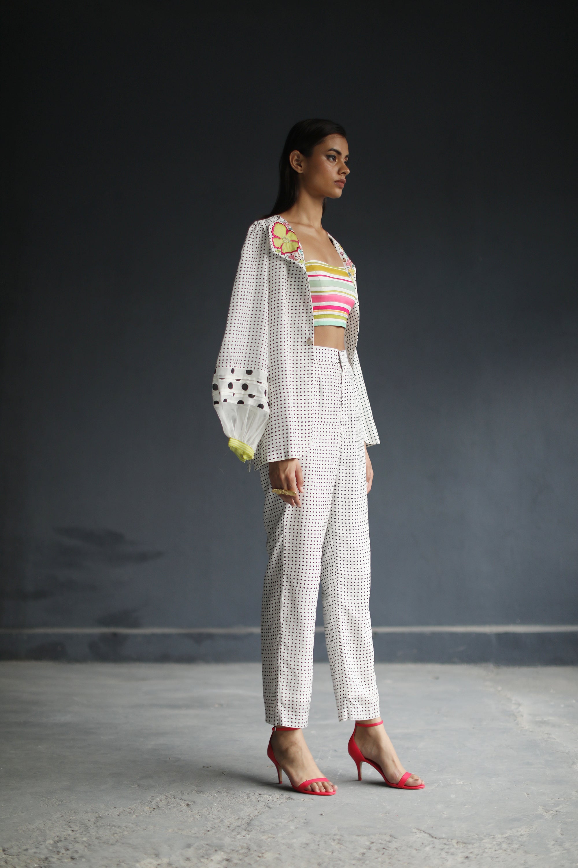 Love To Dot  Blazer Set