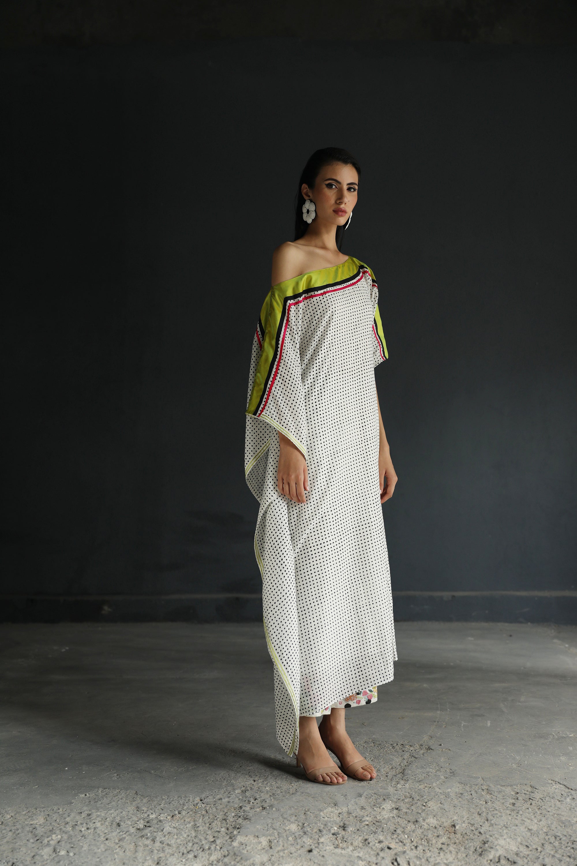 Love To Dot Off - Shoulder Kaftan Set