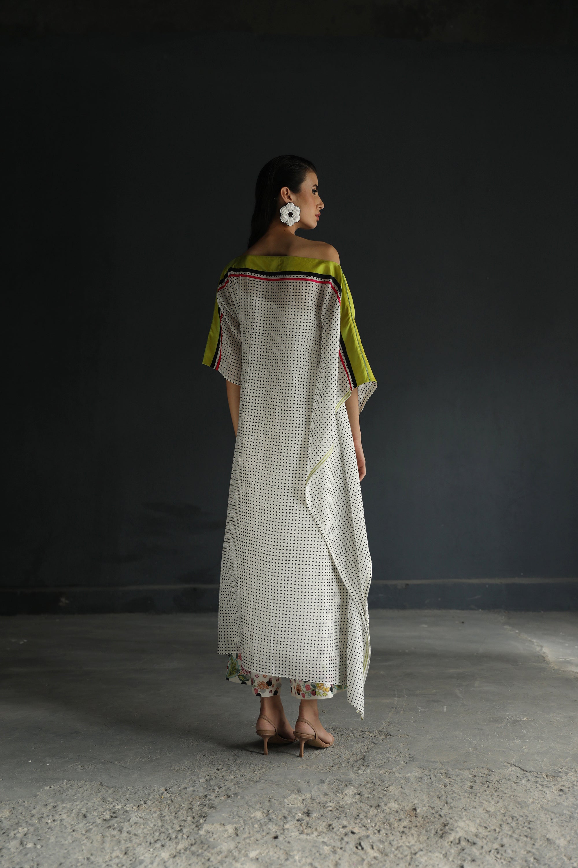 Love To Dot Off - Shoulder Kaftan Set