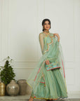 Powder Blue Organza Payala Gharara Set