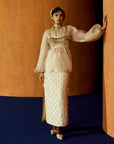 Mastani Ivory Tissue Skirt Set