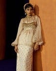Mastani Ivory Tissue Skirt Set