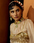 Mastani Ivory Tissue Skirt Set