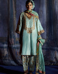 Mastani Powder Blue Tissue Choga Salwar Set