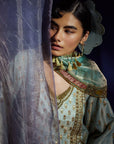 Mastani Powder Blue Tissue Choga Salwar Set