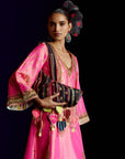 Mastani Hot Pink Tissue Choga Salwar Set