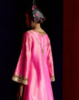 Mastani Hot Pink Tissue Choga Salwar Set