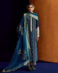 Mastani Teal Blue Stripes Kurta Set