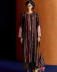 Mastani Black Stripes Kurta Set