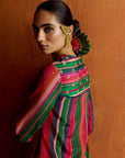 Mastani Pink Stripes Kurta Set