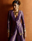 Mastani Purple Blazer Sharara Set