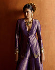 Mastani Purple Blazer Sharara Set