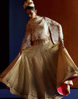 Mastani Ivory Maheen Tissue Lehenga Set
