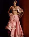 Mastani Pastel Pink Maheen Silk Lehenga Set