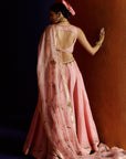Mastani Pastel Pink Maheen Silk Lehenga Set