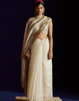 Mastani Ivory Tissue Saree Set
