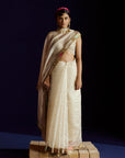 Mastani Ivory Tissue Saree Set