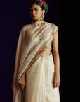 Mastani Ivory Tissue Saree Set