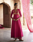 Nadira Magenta Anarkali Set