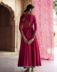 Nadira Magenta Anarkali Set