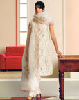 NILOUFER IVORY SCALLOP EMBROIDERY KURTA SET