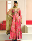 NILOUFER ROSE PINK GULRANG ANARKALI SET