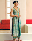 NILOUFER POWDER BLUE TISSUE GULRANG KURTA SET