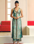 NILOUFER POWDER BLUE TISSUE GULRANG KURTA SET