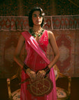 Reejh Hot Pink Nadira Embroidery Velvet Kurta Set