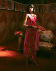 Reejh Hot Pink Nadira Embroidery Velvet Kurta Set