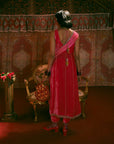 Reejh Hot Pink Nadira Embroidery Velvet Kurta Set